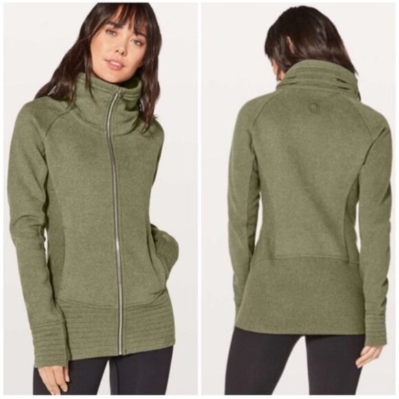 lululemon athletica Jackets & Blazers - Lululemon Radiant Jacket Womens 8 Green Heathered Outdoor Activewear Athleisure